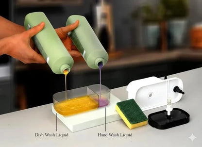 2-in-1 Soap Dispenser with Sponge Holder